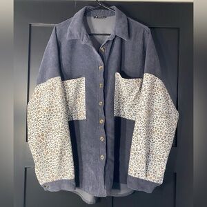 4/$16 Leopard Print Button Up